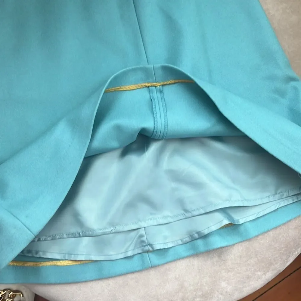 *Boden* Lined Cashmere/Wool *Tiffany Blue* Skirt Medium Size 6 R